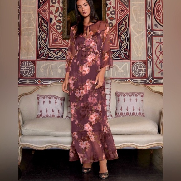 JOHNNY WAS Winona Silk Maxi Dress - Picture 1 of 15